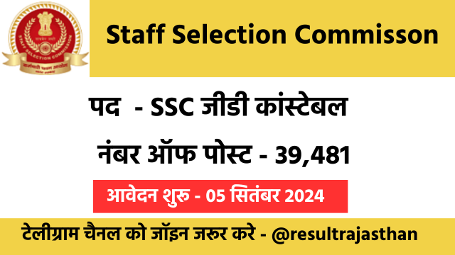 SSC GD Vacancy 2024